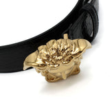 VERSACE LEATHER BELT 1020000 1A08711 1B00V 80 85 90 95 100 105 BLACK ヴェルサーチ ベルト レザー ビジネス カジュアル おしゃれ レディース メンズ ブラック