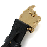 VERSACE LEATHER BELT 1020000 1A08711 1B00V 80 85 90 95 100 105 BLACK ヴェルサーチ ベルト レザー ビジネス カジュアル おしゃれ レディース メンズ ブラック