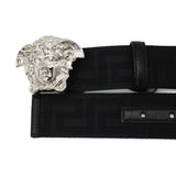 VERSACE LEATHER BELT 1020000 DNAS62 1B00P 80 85 90 95 100 105 BLACK ヴェルサーチ ベルト レザー ビジネス カジュアル おしゃれ レディース メンズ ブラック