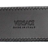 VERSACE LEATHER BELT 1020000 DNAS62 1B00P 80 85 90 95 100 105 BLACK ヴェルサーチ ベルト レザー ビジネス カジュアル おしゃれ レディース メンズ ブラック
