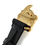 VERSACE LEATHER BELT 1020000 DNAS62 1B00V 80 85 90 95 100 105 BLACK ヴェルサーチ ベルト レザー ビジネス カジュアル おしゃれ レディース メンズ ブラック
