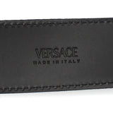 VERSACE LEATHER BELT 1020000 DNAS62 1B00V 80 85 90 95 100 105 BLACK ヴェルサーチ ベルト レザー ビジネス カジュアル おしゃれ レディース メンズ ブラック