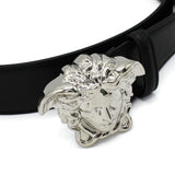 VERSACE LEATHER BELT 1020000 DVTP1 1B00P 80 85 90 95 100 105 BLACK ヴェルサーチ ベルト レザー ビジネス カジュアル おしゃれ レディース メンズ ブラック