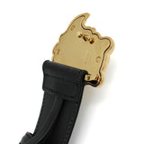 VERSACE LEATHER BELT 1003873 DVTP1 1B00V 80 85 90 95 100 105 BLACK ヴェルサーチ ベルト レザー ビジネス カジュアル おしゃれ レディース メンズ ブラック