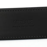 VERSACE LEATHER BELT 1003873 DVTP1 1B00V 80 85 90 95 100 105 BLACK ヴェルサーチ ベルト レザー ビジネス カジュアル おしゃれ レディース メンズ ブラック