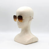 日本正規品 GUCCI SUNGLASSES GG0879S 004 BROWN GOLD グッチ サングラス ノーズパッド 眼鏡 UVカット メンズ レディース ブラウン ゴールド