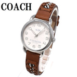 COACH DELANCEY QUARTZ ANALOG WATCH 14502258 IVORY BROWN 保証書付き コーチ デランシー クォーツ アナログ 腕時計 電池式 ウォッチ レディース アイボリー ブラウン