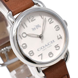 COACH DELANCEY QUARTZ ANALOG WATCH 14502258 IVORY BROWN 保証書付き コーチ デランシー クォーツ アナログ 腕時計 電池式 ウォッチ レディース アイボリー ブラウン