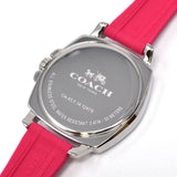 COACH BOYFRIEND QUARTZ ANALOG WATCH 14502529 PINK SILVER 保証書付き コーチ ボーイフレンド クォーツ アナログ 腕時計 電池式 ウォッチ ラバー レディース シルバー ピンク