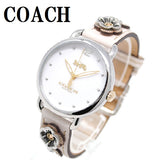 COACH DELANCEY QUARTZ ANALOG WATCH 14503079 OFFWHITE ORANGE 保証書付き コーチ デランシー クォーツ アナログ 腕時計 電池式 ウォッチ レザー レディース オフホワイト オレンジ