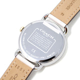 COACH DELANCEY QUARTZ ANALOG WATCH 14503079 OFFWHITE ORANGE 保証書付き コーチ デランシー クォーツ アナログ 腕時計 電池式 ウォッチ レザー レディース オフホワイト オレンジ