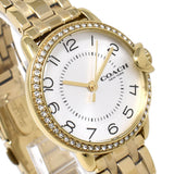 COACH ARDEN QUARTZ ANALOG WATCH 14503816 SILVERWHITE GOLD 保証書付き コーチ アーデン クォーツ アナログ 腕時計 電池式 ウォッチ レディース シルバーホワイト ゴールド