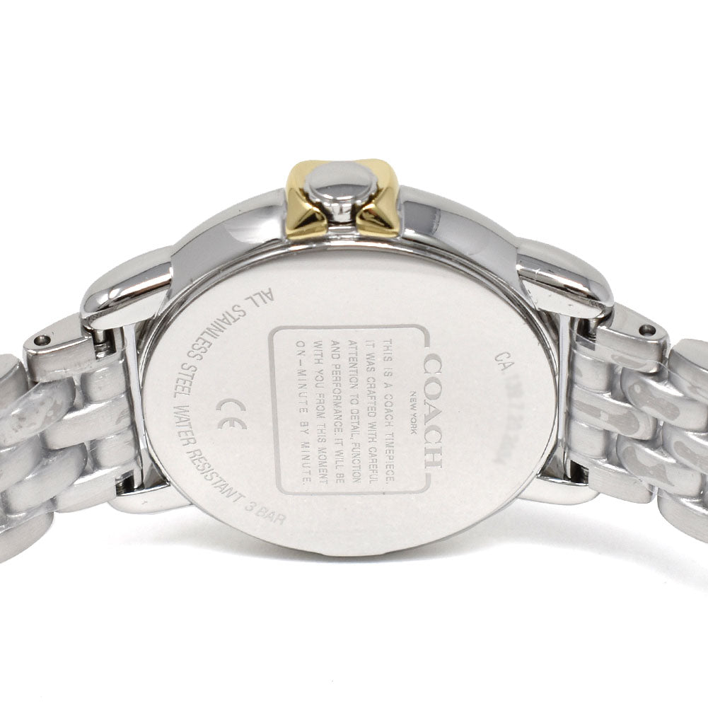 COACH ARDEN QUARTZ ANALOG WATCH 14503818 IVORY SILVER 保証書