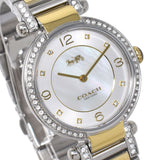 COACH CARY QUARTZ ANALOG WATCH 14503833 WHITESHELL GOLD SILVER 保証書付き コーチ ケーリー 腕時計 クォーツ アナログ 電池式 ウォッチ レディース ホワイトシェル ゴールド シルバー