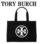 TORY BURCH ELLA TOTE BAG CANVAS 148792002 BLACK D.FAWN トリーバーチ エラ トートバッグ ダブルT ロゴ キャンバス レディース ブラック