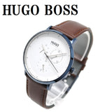HUGO BOSS 1530008 GUIDE QUARTZ ANALOG WATCH DARK BROWN OFF WHITE ヒューゴボス 腕時計 アナログ クォーツ 電池式 ウォッチ レザー メンズ オフホワイト ダークブラウン