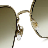 日本正規品 GUCCI SUNGLASSES GG0879S 002 BROWN GOLD グッチ サングラス ノーズパッド 眼鏡 UVカット メンズ レディース ブラウン ゴールド