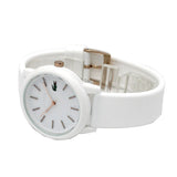 LACOSTE QUARTZ ANALOG SILICONE STRAP WATCH L.12.12 2001211 WHITE ラコステ 腕時計 クォーツ アナログ 電池式 ウォッチ レディース ホワイト