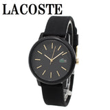 LACOSTE QUARTZ ANALOG SILICONE STRAP WATCH L.12.12 2001212 BLACK ラコステ 腕時計 クォーツ アナログ 電池式 ウォッチ レディース ブラック