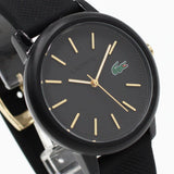LACOSTE QUARTZ ANALOG SILICONE STRAP WATCH L.12.12 2001212 BLACK ラコステ 腕時計 クォーツ アナログ 電池式 ウォッチ レディース ブラック