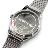 LACOSTE QUARTZ ANALOG WATCH LADYCROC 2001259 SILVER ラコステ 腕時計 クォーツ アナログ 電池式 ウォッチ レディース シルバー