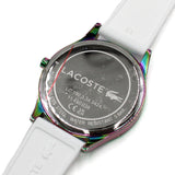 LACOSTE QUARTZ ANALOG SILICONE STRAP WATCH FALDA 2001353 RAINBOW WHITE ラコステ 腕時計 クォーツ アナログ 電池式 ウォッチ レディース レインボー ホワイト