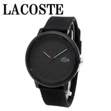 LACOSTE QUARTZ ANALOG SILICONE STRAP WATCH L.12.12 MOVE 2011171 BLACK ラコステ 腕時計 クォーツ アナログ 電池式 ウォッチ メンズ ブラック