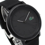 LACOSTE QUARTZ ANALOG SILICONE STRAP WATCH L.12.12 MOVE 2011171 BLACK ラコステ 腕時計 クォーツ アナログ 電池式 ウォッチ メンズ ブラック