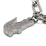 LACOSTE BRACERET CROCODILE 2040146 SILVER ラコステ ブレスレット アクセサリー 腕輪 おしゃれ レディース シルバー