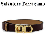 Salvatore Ferragamo LEATHER BELT 230294 771067 100 L.CAMEL D.BAROLO　サルヴァトーレ フェラガモ ベルト レザー リバーシブル ビジネス カジュアル おしゃれ レディース ライトキャメル ダークバローロ
