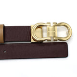 Salvatore Ferragamo LEATHER BELT 230294 771067 100 L.CAMEL D.BAROLO　サルヴァトーレ フェラガモ ベルト レザー リバーシブル ビジネス カジュアル おしゃれ レディース ライトキャメル ダークバローロ