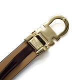 Salvatore Ferragamo LEATHER BELT 230294 771067 100 L.CAMEL D.BAROLO　サルヴァトーレ フェラガモ ベルト レザー リバーシブル ビジネス カジュアル おしゃれ レディース ライトキャメル ダークバローロ