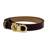Salvatore Ferragamo LEATHER BELT 230294 771067 100 L.CAMEL D.BAROLO　サルヴァトーレ フェラガモ ベルト レザー リバーシブル ビジネス カジュアル おしゃれ レディース ライトキャメル ダークバローロ