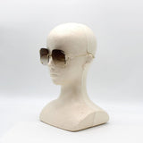 日本正規品 GUCCI SUNGLASSES GG0646S 002 BROWN GOLD グッチ サングラス ノーズパッド 眼鏡 UVカット メンズ レディース ブラウン ゴールド