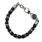 DIESEL BRACERET DX1163040 BLACK SILVER ディーゼル ブレスレット アクセサリー ブレス 腕輪 おしゃれ メンズ ブラック シルバー