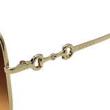 日本正規品 GUCCI SUNGLASSES GG0879S 004 BROWN GOLD グッチ サングラス ノーズパッド 眼鏡 UVカット メンズ レディース ブラウン ゴールド