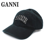 GANNI CAP A6900 099 BLACK ガニー キャップ 帽子 ベースボール ロゴ おしゃれ ウィメンズ レディース ブラック