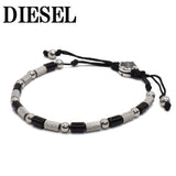 DIESEL BRACERET DX1311040 SILVER BLACK ディーゼル ブレスレット アクセサリー ブレス 腕輪 おしゃれ メンズ レディース シルバー ブラック