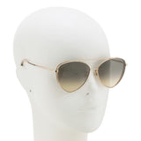 BALLY SUNGLASSES ASIAN FIT BY0003-H 28B 59 GREYBEIGE GOLD バリー サングラス アジアンフィット UVカット 紫外線カット ノーズパッド 鼻あて メンズ レディース グレーベージュ ゴールド