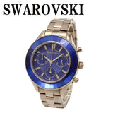 SWAROVSKI QUARTZ ANALOG WATCH Octea lux sport 5632481 BLUE CHAMPAGNE GOLD スワロフスキー 腕時計 1年保証 オクティア ラックス スポーツ クォーツ アナログ 電池式 ウォッチ レディース ブルー シャンパンゴールド