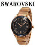 SWAROVSKI QUARTZ ANALOG WATCH Dextera 5641294 BLACK ROSEGOLD スワロフスキー 腕時計 1年保証 デクステラ クォーツ アナログ 電池式 ウォッチ レディース ブラック ローズゴールド