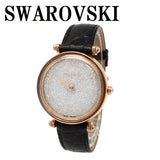 SWAROVSKI QUARTZ ANALOG WATCH Crystalline wonder 5653359 SILVER BLACK スワロフスキー 腕時計 1年保証 クリスタライン ワンダー クォーツ アナログ 電池式 ウォッチ レディース シルバー ブラック