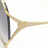 国内正規品 GUCCI SUNGLASSES ASIAN FIT GG0650SK 002 GREY GOLD グッチ サングラス アジアンフィット UVカット 紫外線カット メンズ レディース グレー ゴールド