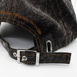 GANNI CAP A6921 006 BLACK WASHED ガニー キャップ 帽子 ベースボール ロゴ デニム おしゃれ ウィメンズ レディース ウォッシュド ブラック