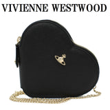 Vivienne Westwood SHOULDER BAG 58010001W S000B N402 BLACK ヴィヴィアン ウエストウッド ショルダーバッグ ハート クロスボディ バッグ レディース ブラック
