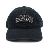 GANNI CAP A6900 099 BLACK ガニー キャップ 帽子 ベースボール ロゴ おしゃれ ウィメンズ レディース ブラック