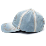 GANNI CAP A6919 676 L.DENIM ガニー キャップ 帽子 ベースボール ロゴ デニム おしゃれ ウィメンズ レディース ライトデニム ライトブルー