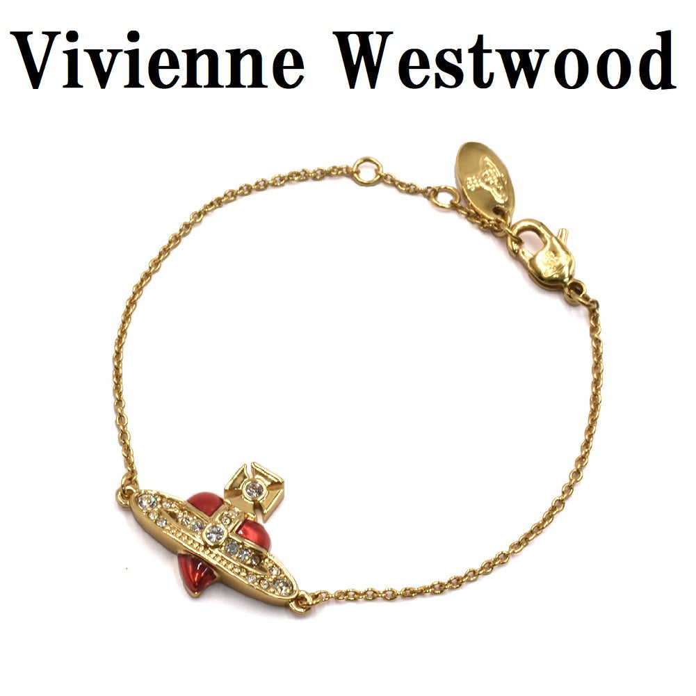 Vivienne Westwood NEW DIAMANTE HEART BRACELET 6102021T