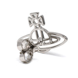 Vivienne Westwood THIN LINES FLAT ORB EARRINGS 62010208 02W003 SILVER ヴィヴィアン ウエストウッド ピアス シン ライン フラット オーブ 両耳 レディース シルバー