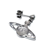 Vivienne Westwood MINI BAS RELIEF DROP EARRINGS 62020025 02S108 GUNMETAL ヴィヴィアン ウエストウッド ピアス ミニ バス レリーフ ドロップ スタッド 両耳用 アクセサリー おしゃれ レディース ガンメタル